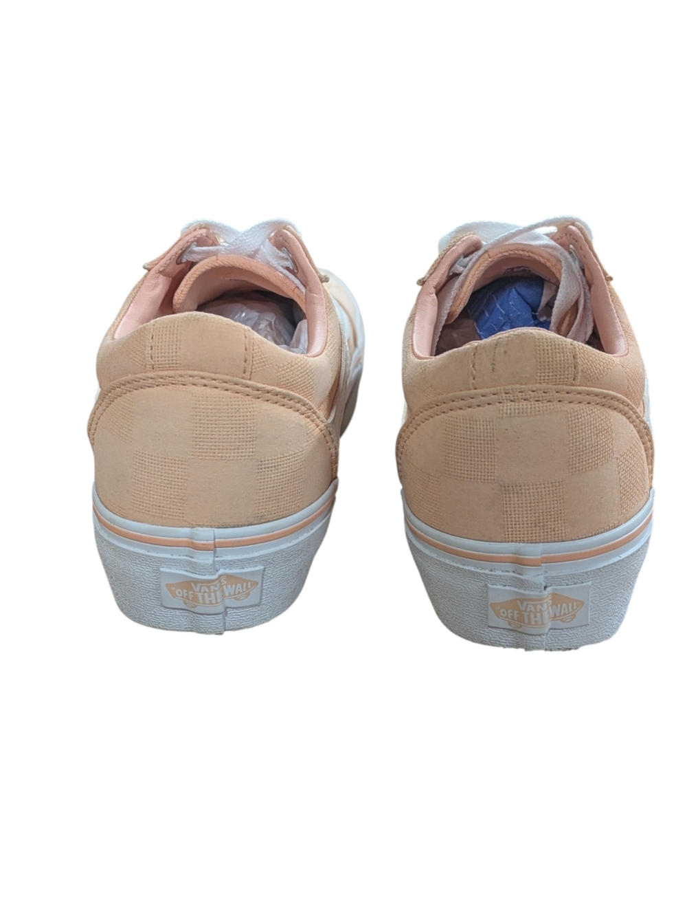 Vans Ward Platform Linen Stitch Peach Pink Sneakers Size 8.5 Women - Picture 4 of 10